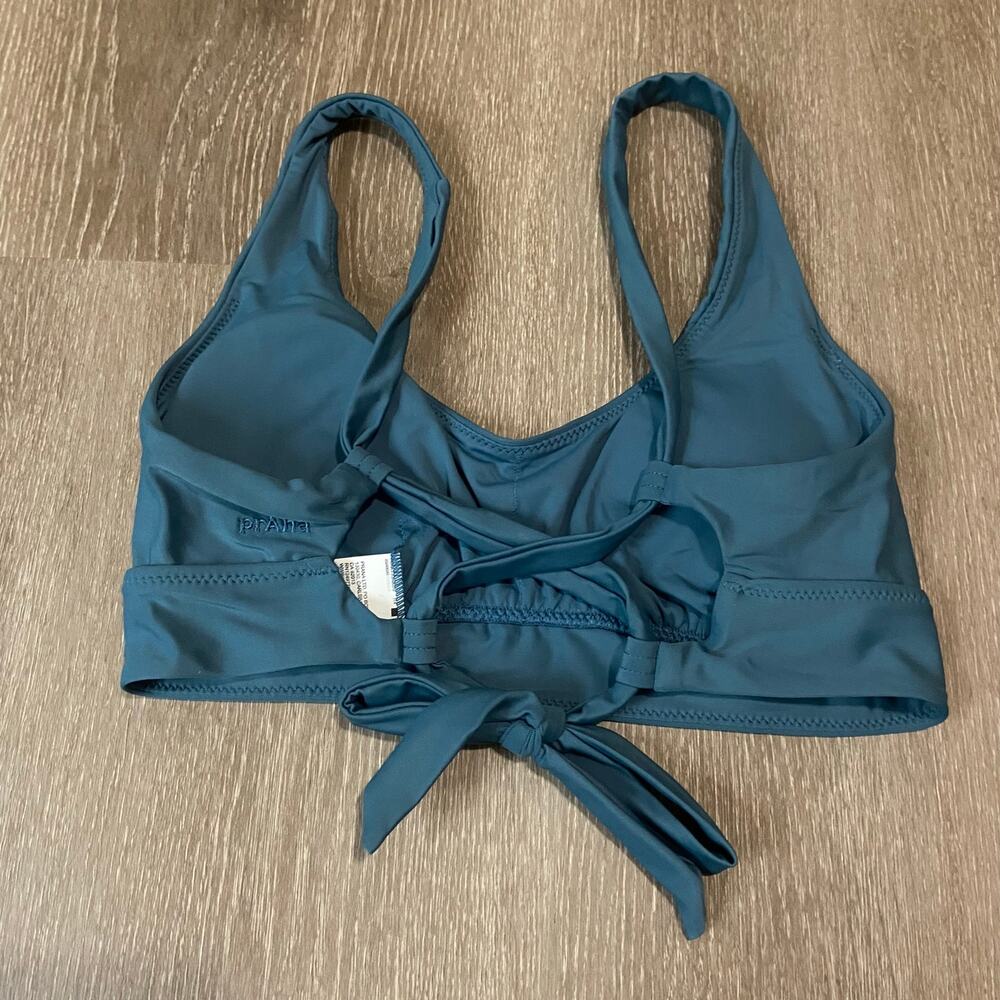 Prana Mallorca Swim Top Womens XS Catalina Lace Up Crisscross Back Bikini Sporty - Picture 5 of 9